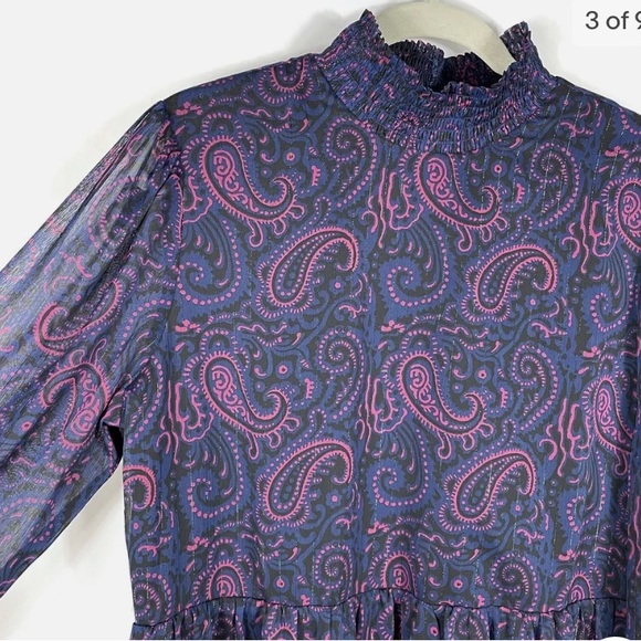 NWT ModCloth Paisley Chiffon Dress 2X - Picture 5 of 6